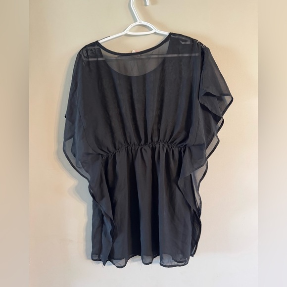 2/$10 Black Sheer Swim Coverup - Picture 6 of 6